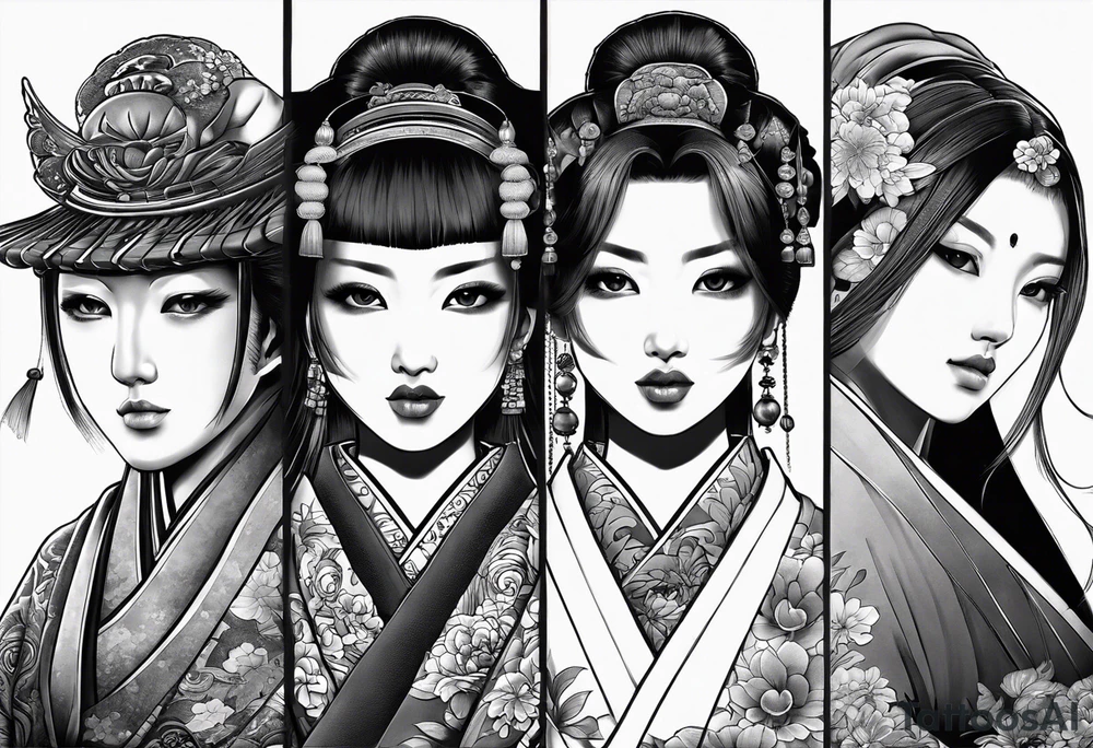 The Japanese say you have three faces. The first face, you show to the world. The second face, you show to your close friends and your family. The third face, you never show anyone. tattoo idea