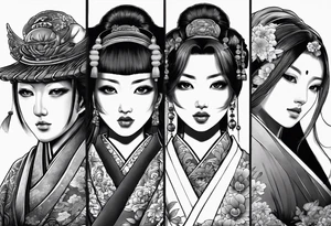 The Japanese say you have three faces. The first face, you show to the world. The second face, you show to your close friends and your family. The third face, you never show anyone. tattoo idea