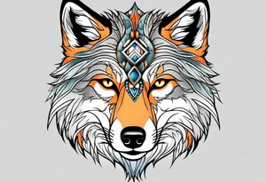 Hybrid between wolf and fox tattoo idea