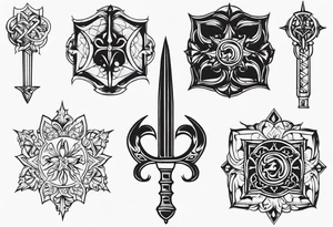 Medieval mace tattoo idea