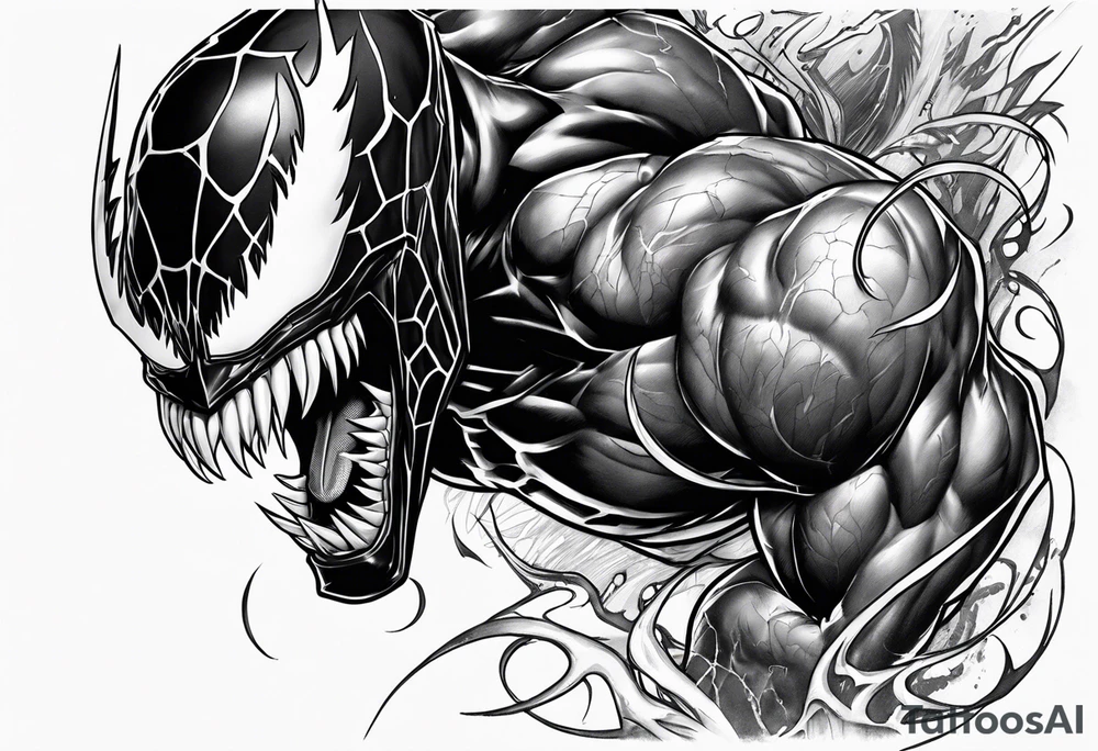 venom symbiote  merged with thor tattoo idea