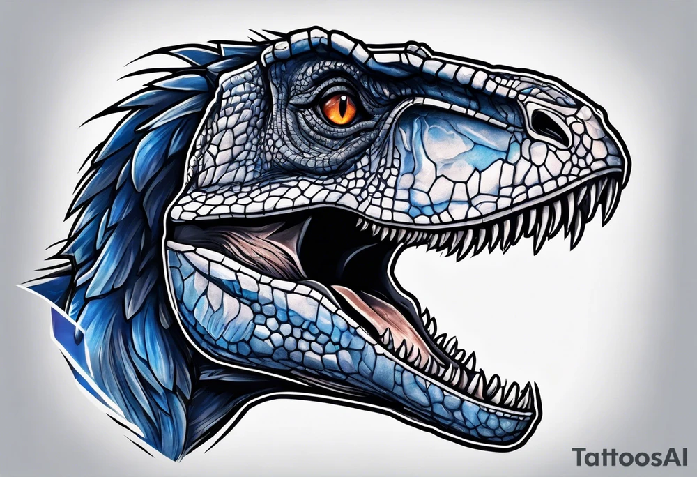 Jurassic world blue velociraptor tattoo idea