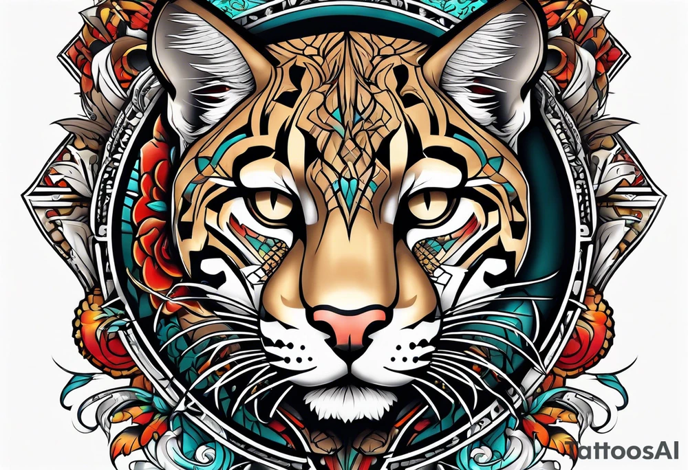 puma stalking tattoo idea