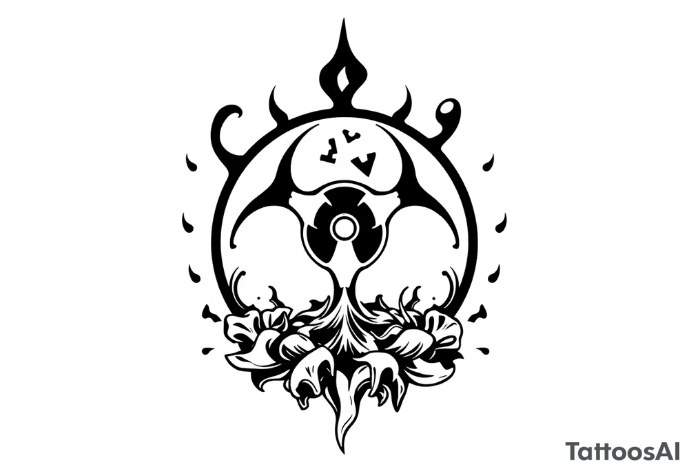 Contagion sign imwith toxic spill behind tattoo idea