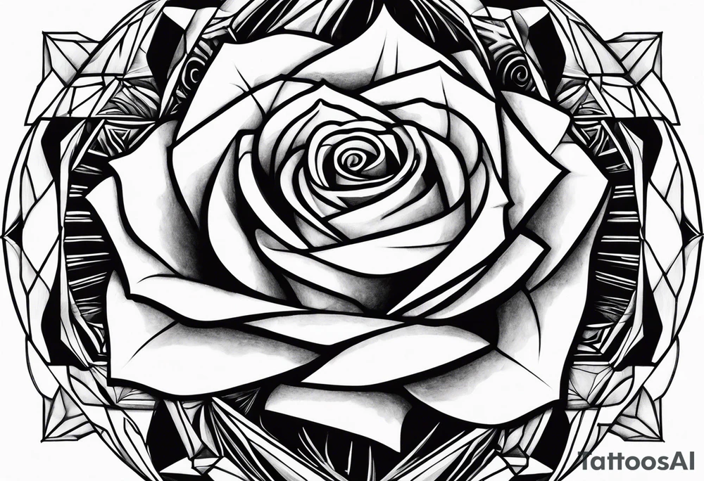 Mc Escher rose make it more mc Escher tattoo idea