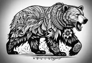 Snow bear warrior tattoo idea