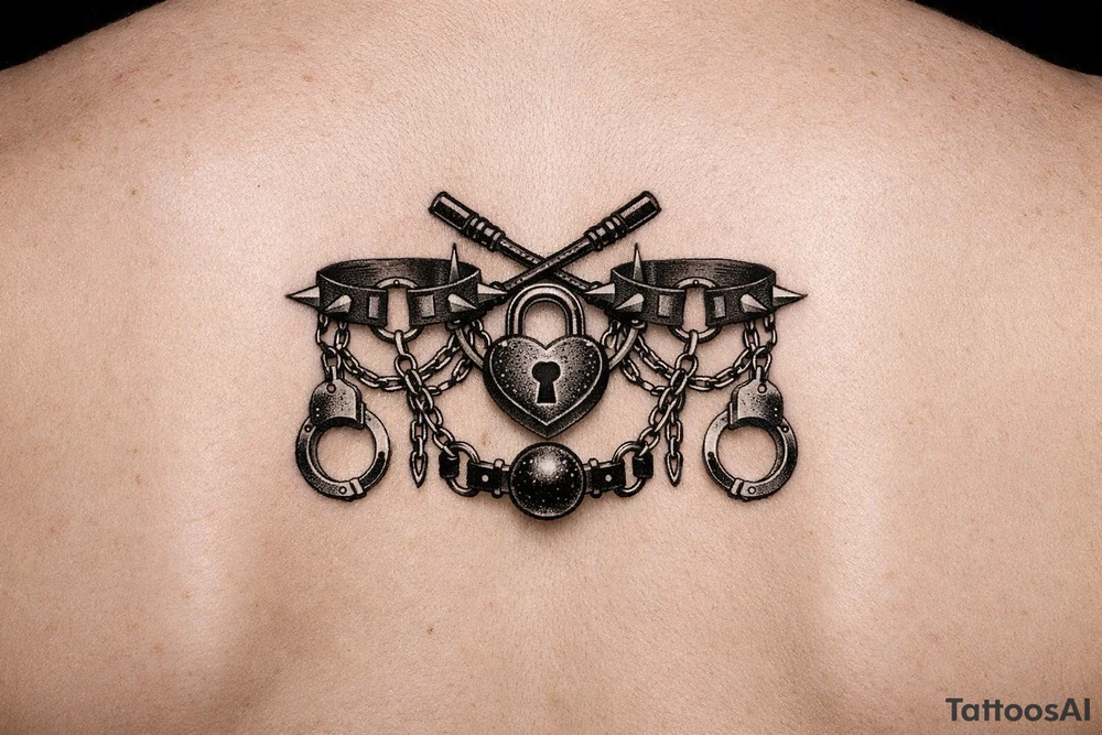 Between lower sternum and upper stomach BDSM cute tattoo tattoo idea