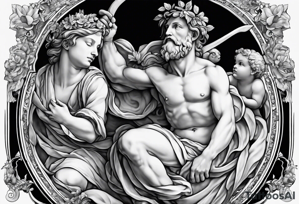 the creation by michelangelo tattoo idea