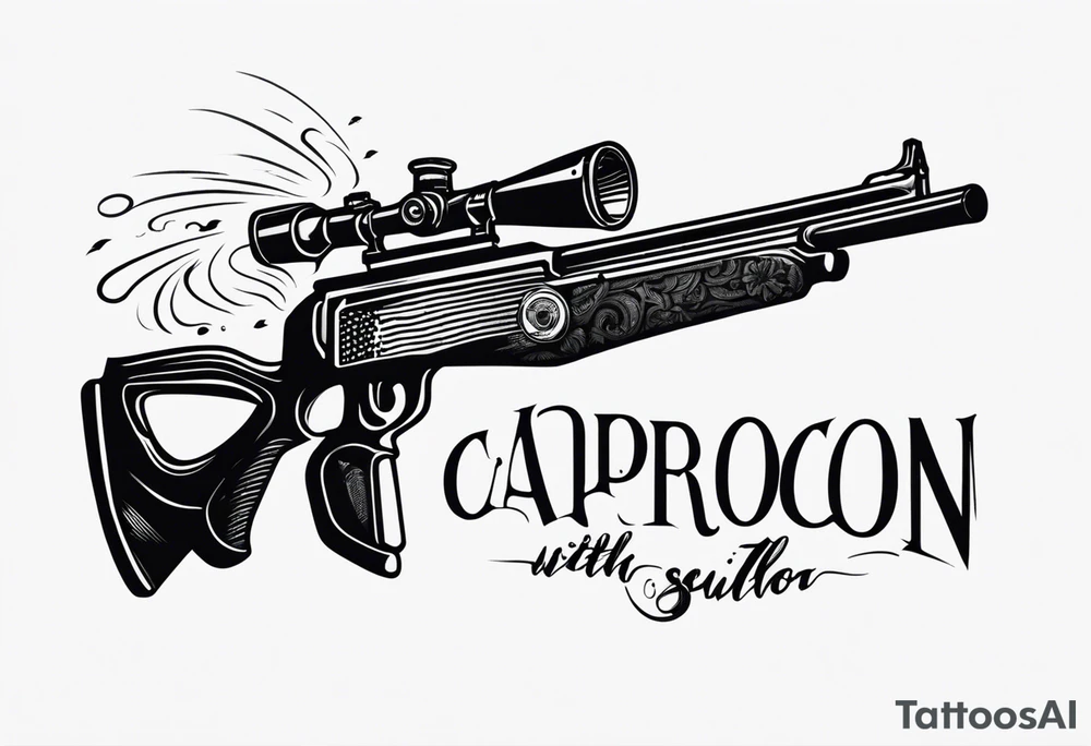 capricorn with sunglasses and a shotgun tattoo idea
