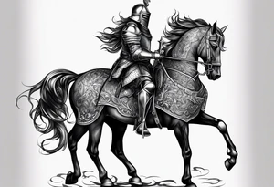 two knights in love tattoo idea