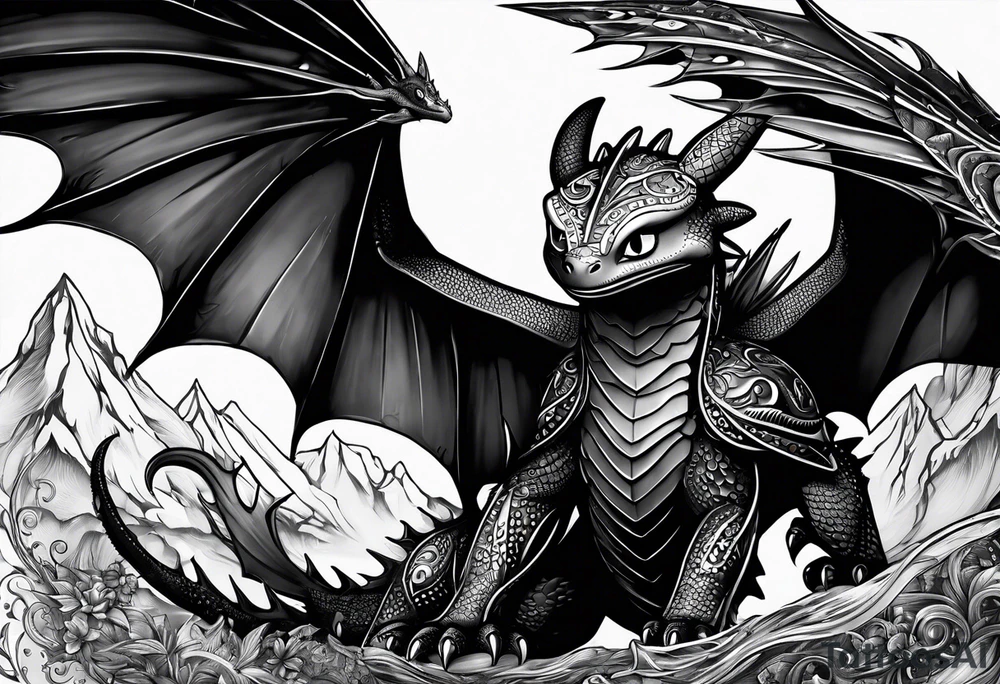 the tv show how to train your dragon tattoo idea