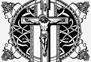 Traditional Crucifix tattoo idea