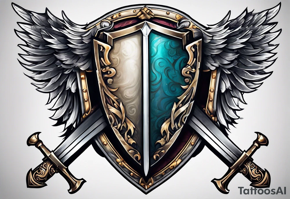 shield and sword tattoo idea