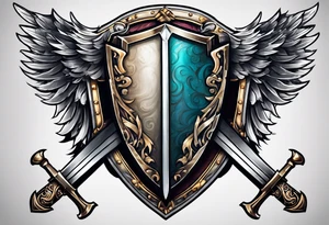 shield and sword tattoo idea