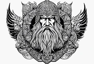 Valhalla word viking church tattoo idea