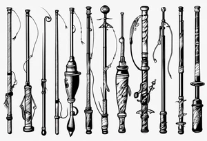 Fishing rod tattoo idea