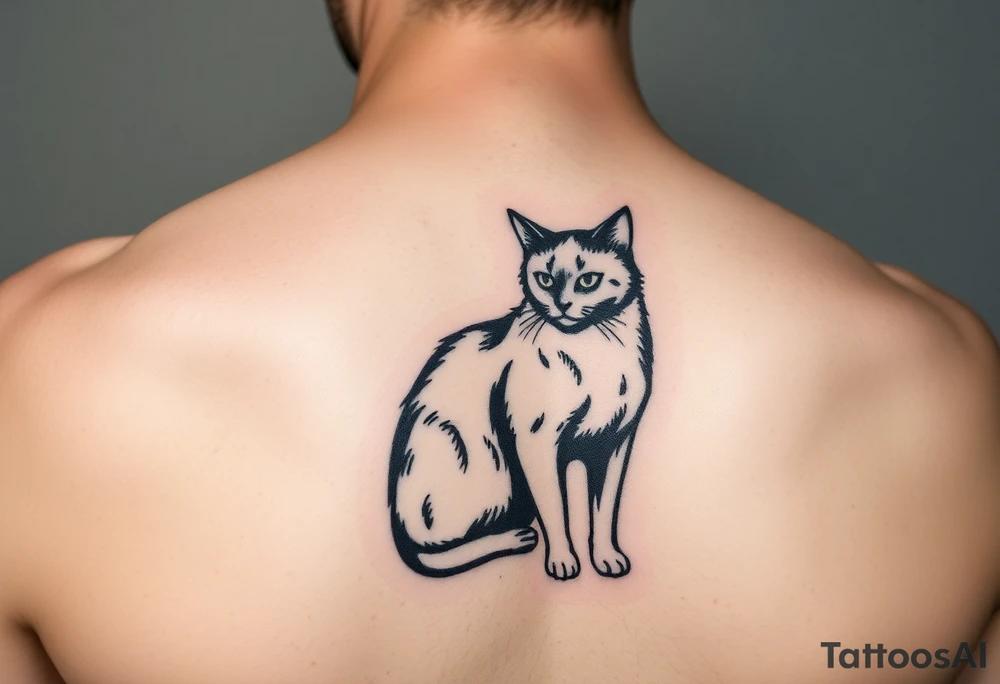 black cat tattoo idea