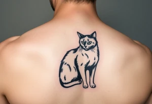 black cat tattoo idea
