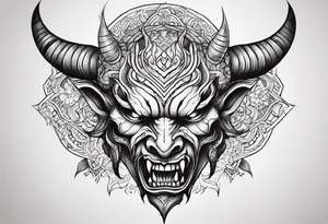 Demon simple style tattoo idea