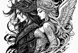 Angel Vs Demon for my soul tattoo idea