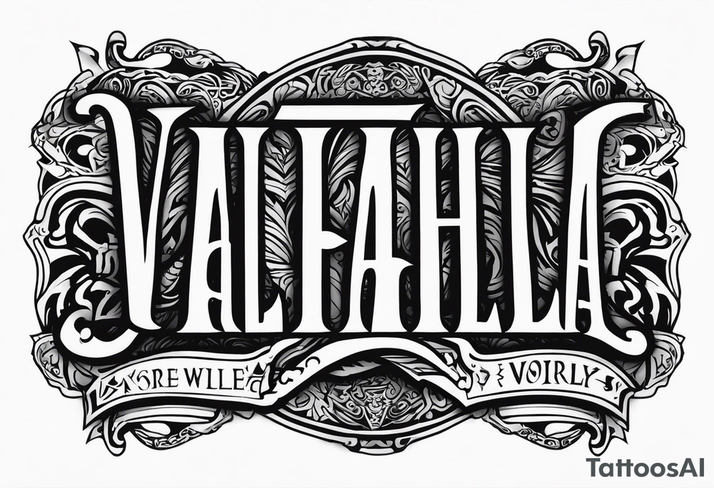 Valhalla sword tattoo idea