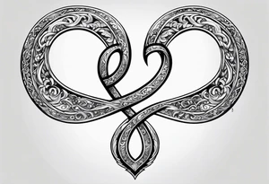 Infinity symbol with heart tattoo idea