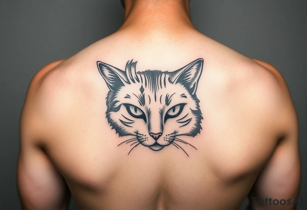 black cat tattoo idea