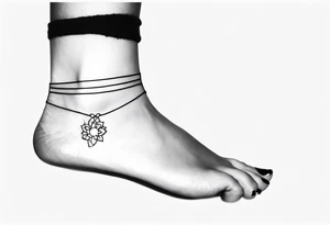 feminine ankle bracelet tattoo tattoo idea