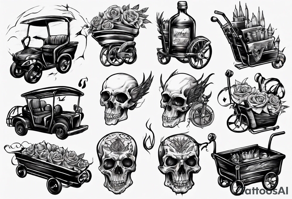 blck cart tattoo idea