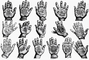 Hands of a praying man with money tattoo idea