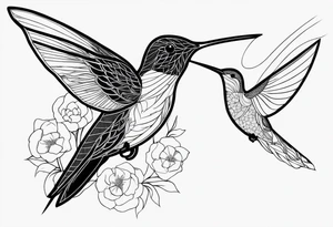 Humming bird tattoo idea