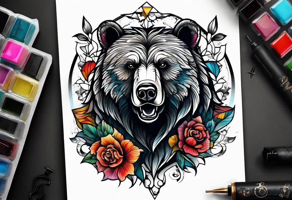 Dancing bear tattoo idea