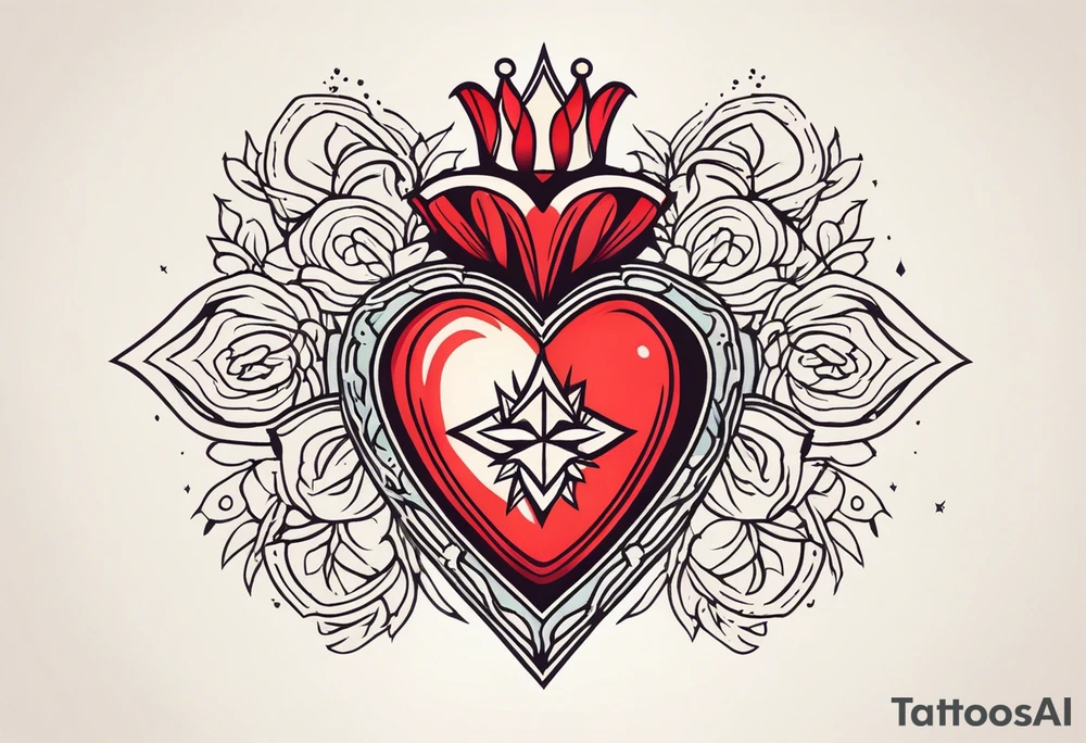 sacred heart vintage traditional tattoo tattoo idea