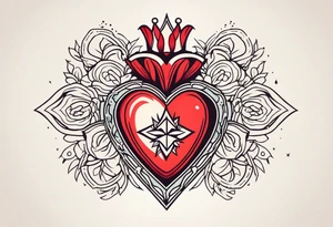 sacred heart vintage traditional tattoo tattoo idea