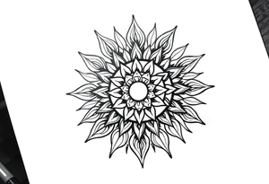 Seed of life sun tattoo idea