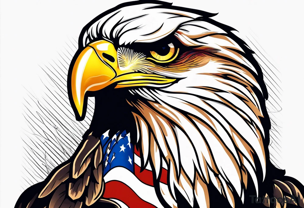 Eagle usa flag tattoo idea