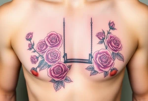 rose garden with a swing tattoo idea