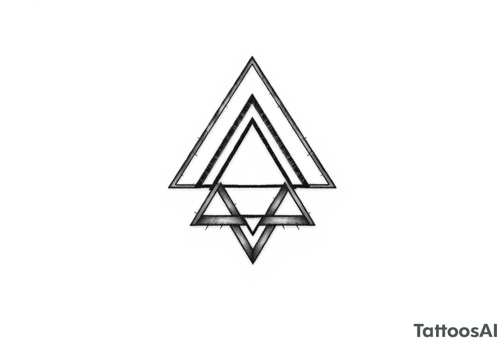 Geometric triangle small tattoo idea
