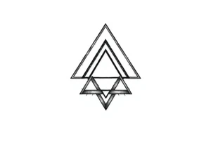 Geometric triangle small tattoo idea