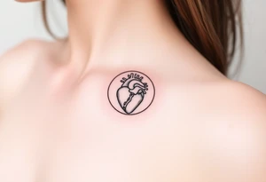 human heart chained within circle sun and moon tattoo idea