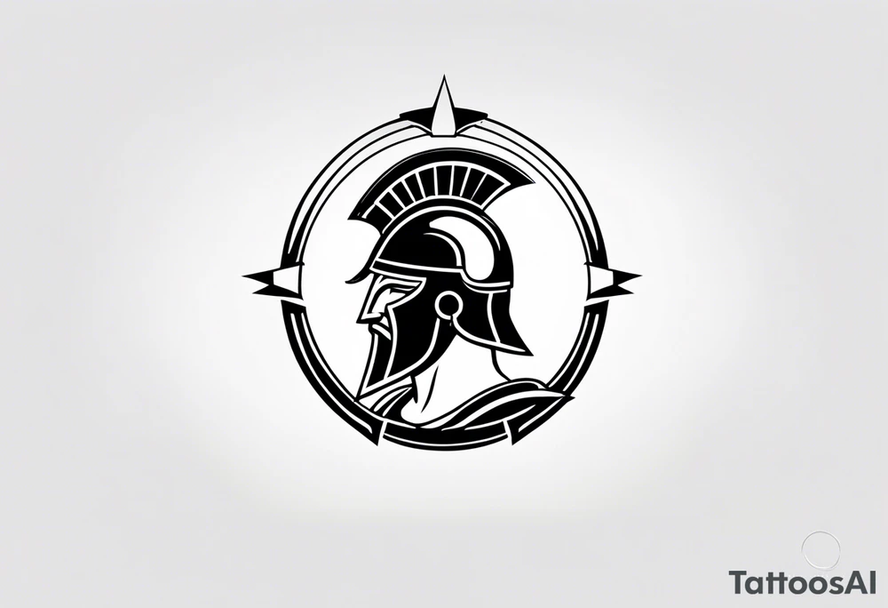 Ancient spartan hoplite symbol tattoo tattoo idea