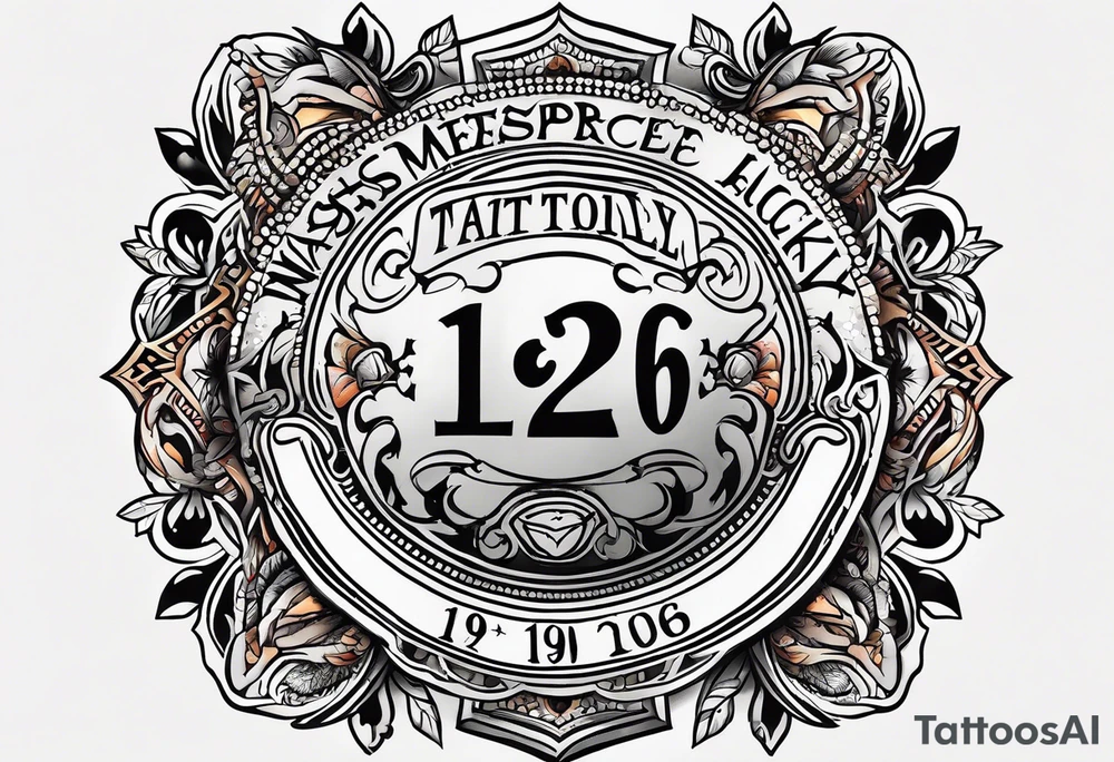 Lucky penny tattoo, date 1986, American traditional style tattoo idea