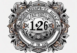Lucky penny tattoo, date 1986, American traditional style tattoo idea