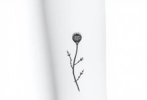 thistle minimalist tattoo idea
