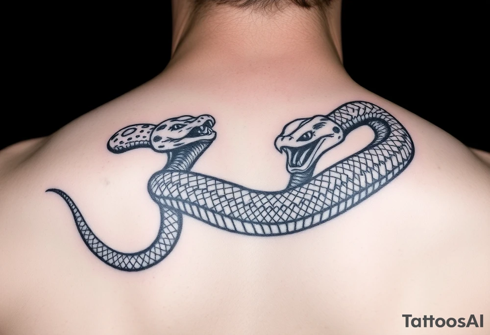 Scary snake tattoo idea
