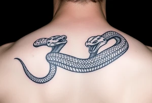 Scary snake tattoo idea