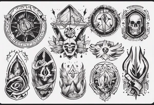 Rock with symbols that represents friendship and loyalty tattoo idea