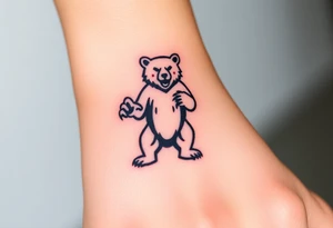 University of Northern Colorado bear mascot  standing up on 2 paws tattoo idea