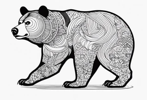 Japanese bear tattoo idea
