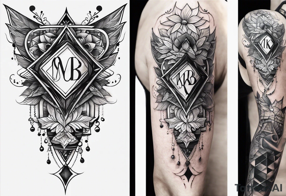 letters 
MKB tattoo idea